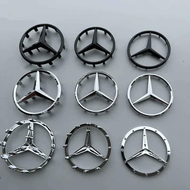 52/58mm ABS Car Steering Wheel Emblem with Pins Cover for Mercedes Benz AMG A63 W166 W212 W213 W246 W176 W177 W205 C180 C63 W167