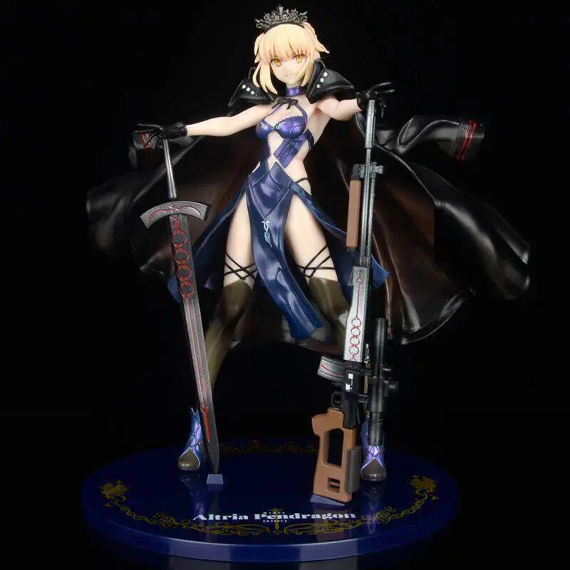 

Фигурка Fate/Grand Order Black Saber Alter GK: Темная Сэйбер с пистолетом, коллекционная аниме-фигурка, украшение для рабочего стола
