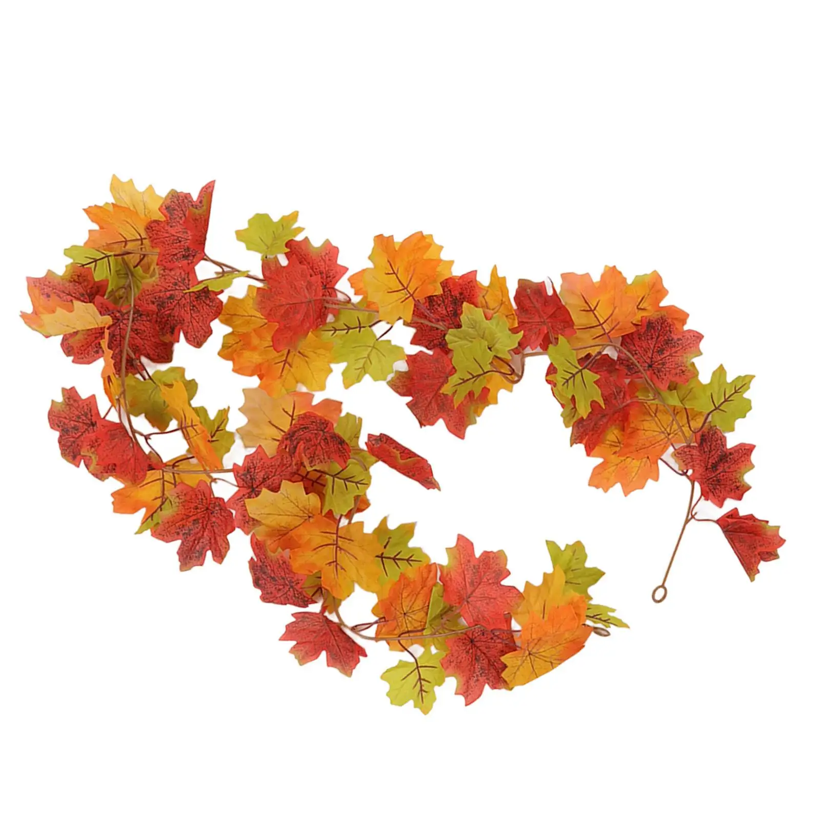 Handcrafted Artificial Fall Maple Garland – Easy Maintenance Autumn Decor for thanksgiving Gift