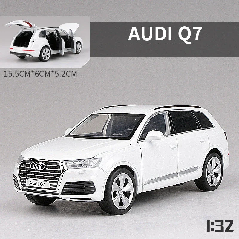 

Масштаб 1:32, Audi Q7 Sport SUV, модель автомобиля из сплава с откатным звуком, свет, коллекция подарков для детей, литая под давлением игрушечная модель, миниатюрный мод