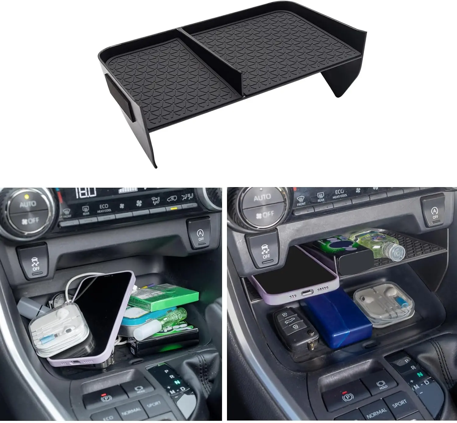 

Sixthsmoy Center Console Organizer Tray For Toyota RAV4 2019-2025 and 2021-2025 RAV4 Gear Shift Divider Phone Holder Accessories