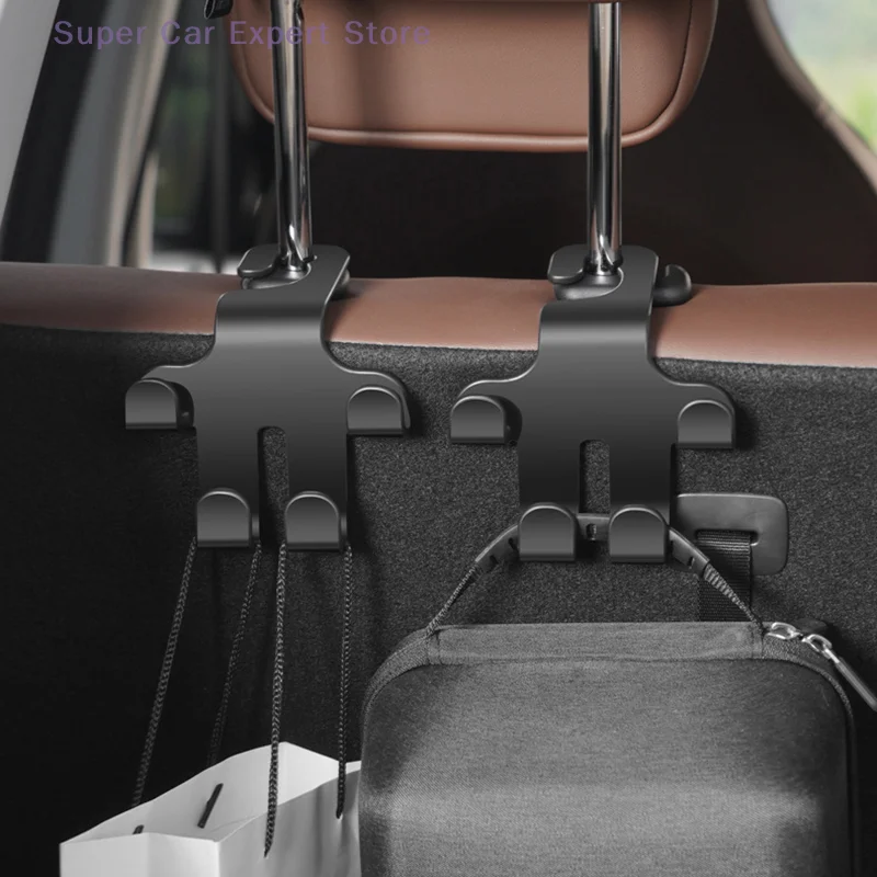 

Universal Car Seat Headrest Hook Black Storage Organizer for Handbag Purse Coat - Vehicle Fit Headrest Hanger 1 Piece