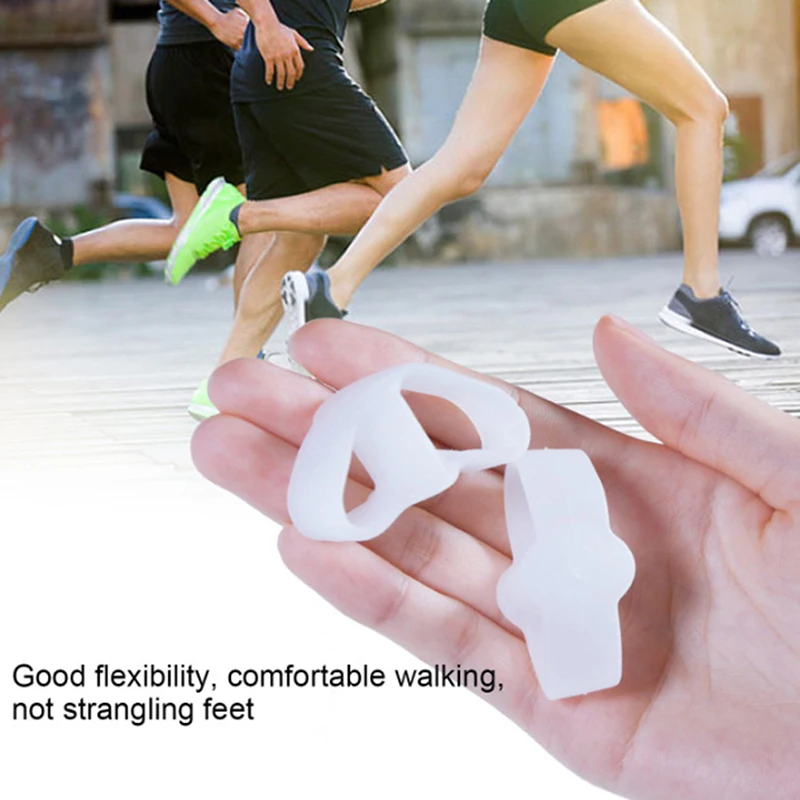 2PCS Silicone Foot Finger Toe Separator Hallux Valgus Corrector Feet Pain Relief