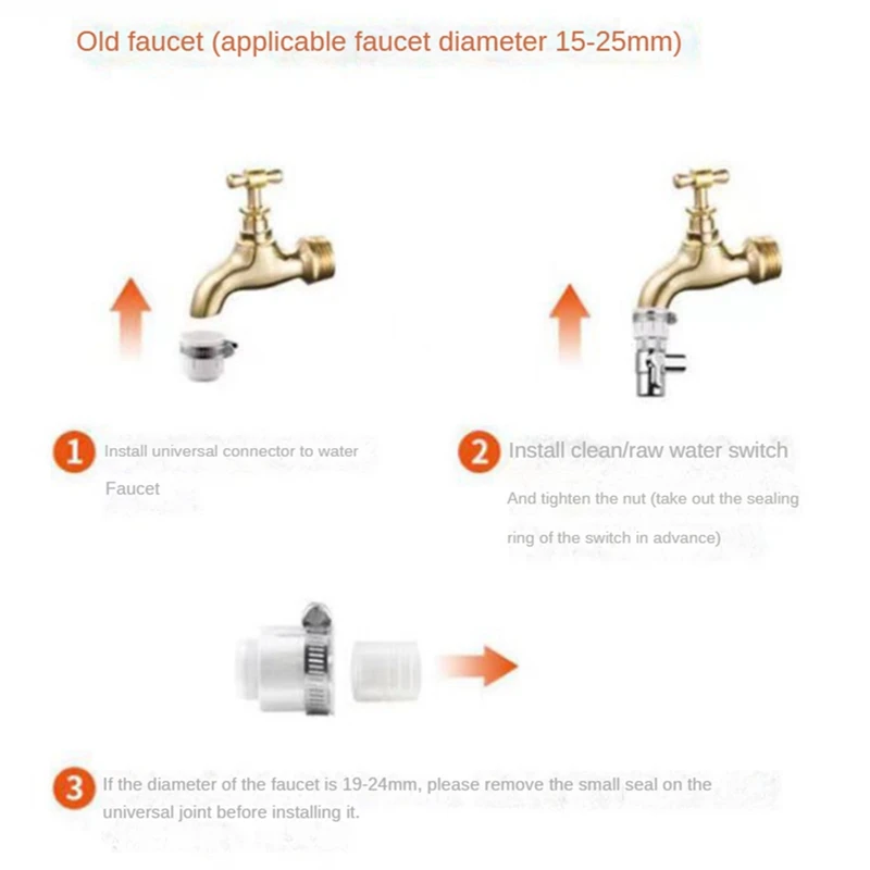 Stainless Steel Faucets Water Purifier Household Tap Water Direct Drinking Kitchen Water Filter Remove Water Pollutants Durable