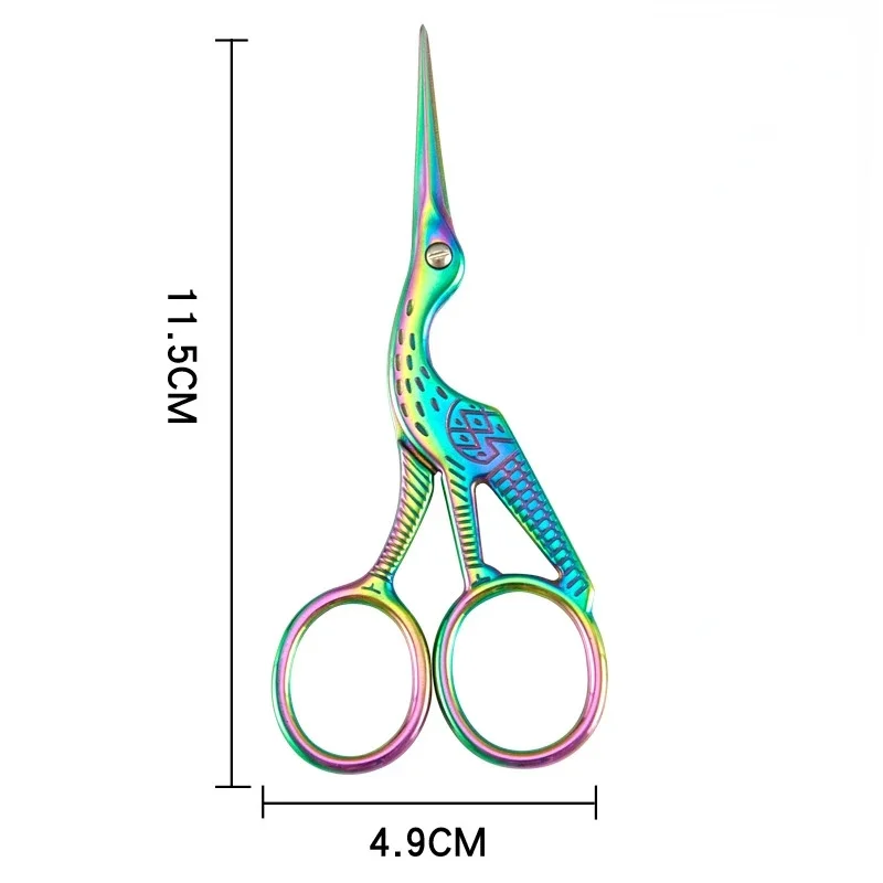 Crane Mouth Scissors Retro Cross Stitch Antique Black Vintage Cute Small Sewing Scissor Fishing Thread Cutting DIY Fabric Shears - view 2