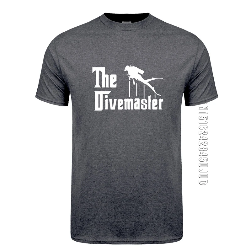 New The Divemaster Dive T Shirt Men O-neck Short Sleeve Cotton Scuba Dive T-shirts Man Clothing