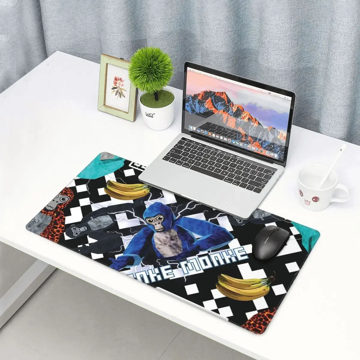 Large Mouse Pad Gorilla Tag VR Gamer Merch Pixel Monke Gamer PC Laptop Mats Keyboard Computer Gaming Office Accessories Desk Mat