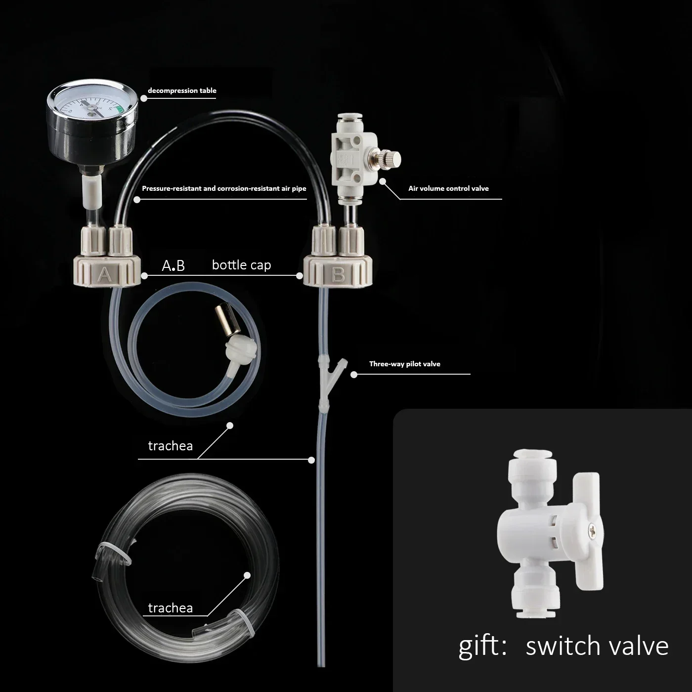 

Aquarium CO2 Regulator System Kit co2 Diffuser Generator with Valve Bubble Atomizer Solenoid Fish Tank Carbon Dioxide For Plants