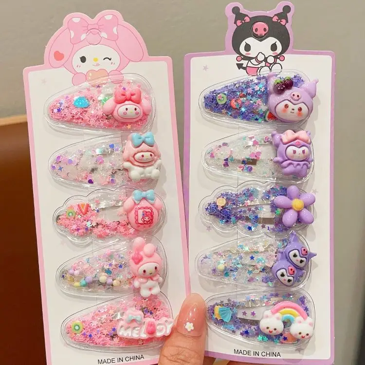 Cute Cartoon Animal Snap Hair Clips High-Value Kawaii Mini Hairpins Fringe Clip Styling Accessories Set for Women Daily Gift