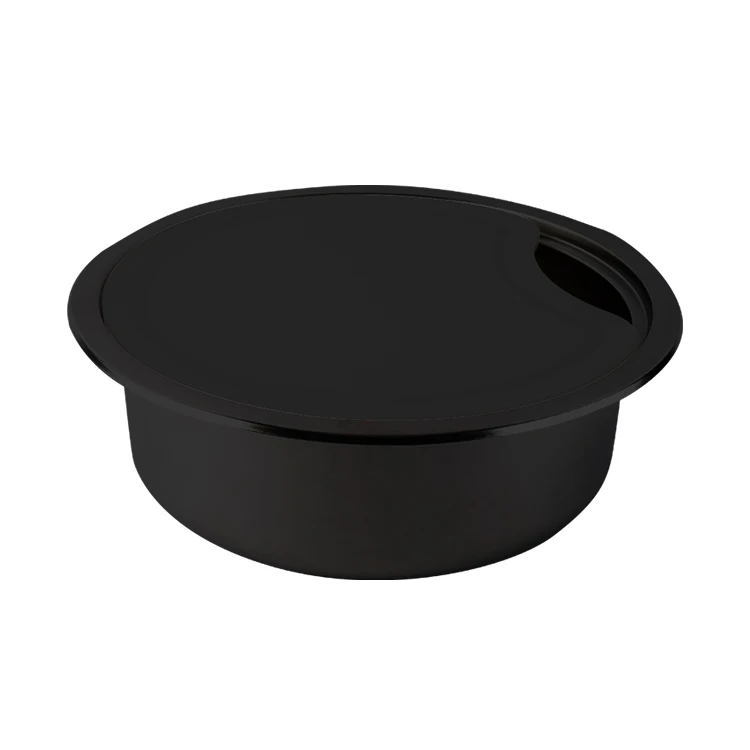 Round Black SS304 RV Kitchen Sink Single Bowl for RV Caravan Camper Yacht Boat
