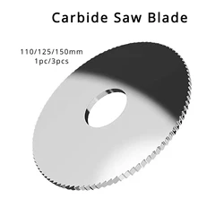 Hoja de sierra Circular de carburo de 110/125/150mm, herramienta eléctrica de corte de Metal de acero de tungsteno, 1 unidad/3 piezas