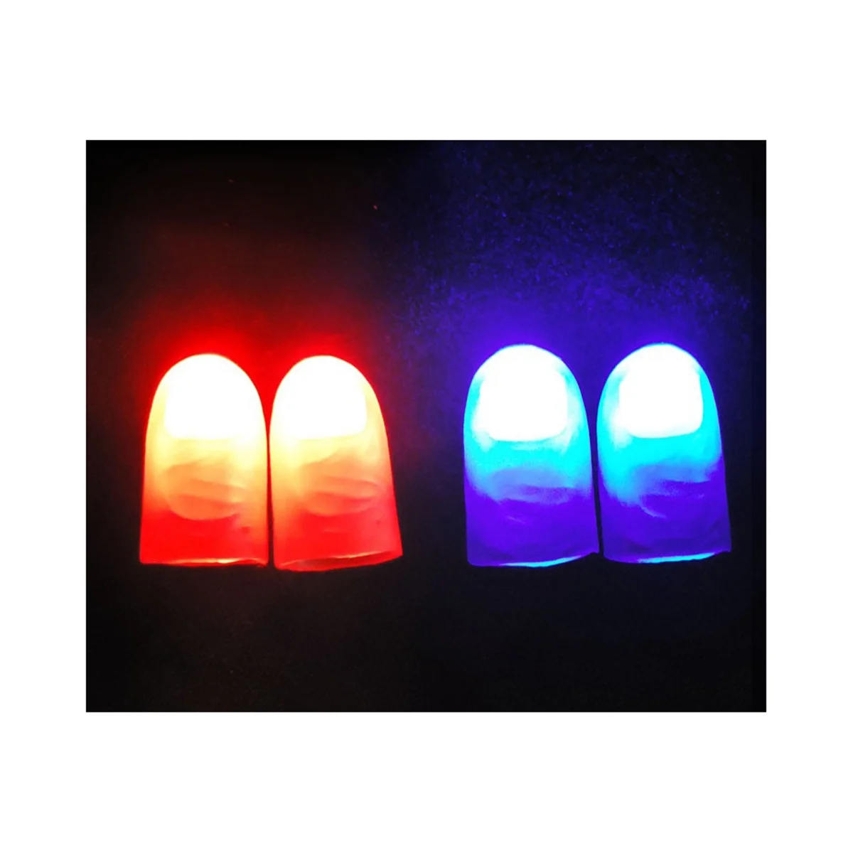 5 Pairs of LED Lights Flashing Finger Convenient Props Multifunctional Portable Light Electronic Accessories,Blue Light