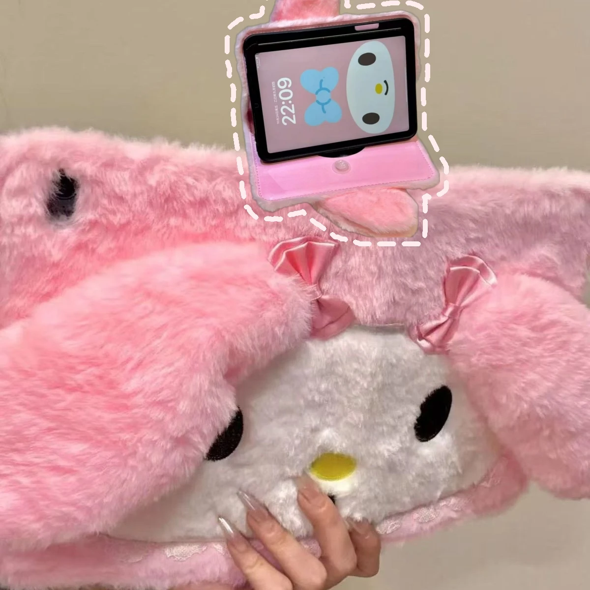 Funda de Peluche Kawaii Sanrio My Melody para iPad Pro 11 Mini 6, Silicona, Dibujos Animados, Anime, Linda, Adorable, Ajuste Delgado, Portátil, Duradera, Juguetes