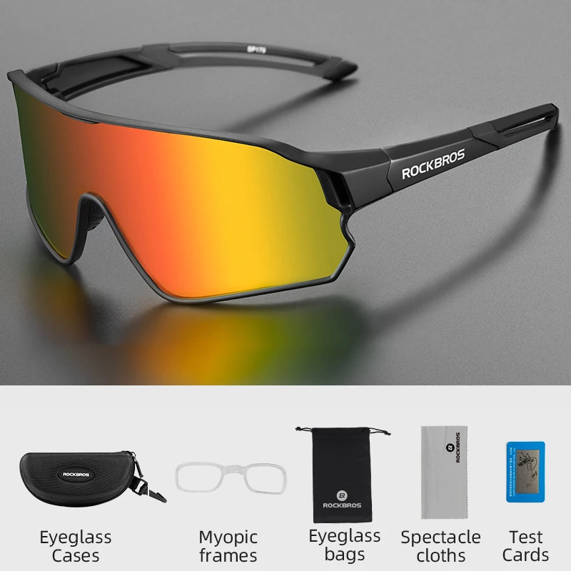 ROCKBROS Polarized Cycling Sunglasses Large Frame 5