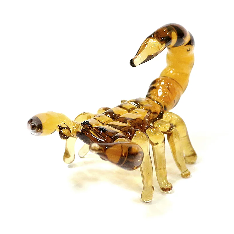 

Murano Glass Scorpion Figurine Miniatures Craft Ornaments Cute Animal Model Small Statue Home Desk Decor New Year Gift for Kids