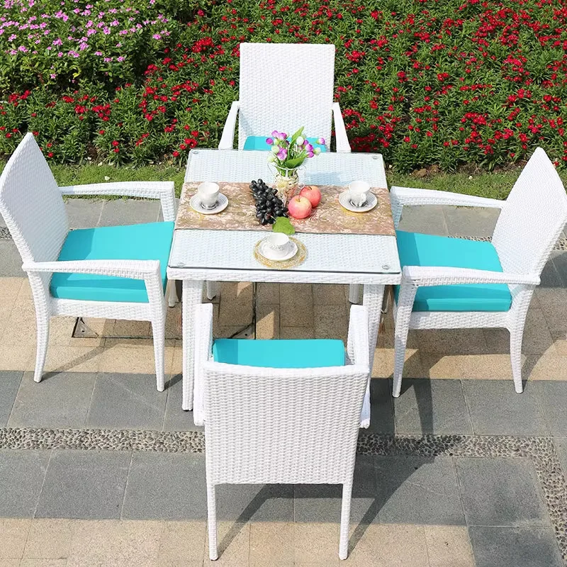 Outdoor balcony tables and chairs rattan chairs three-piece outdoor villa courtyard rattan outdoor table chairs bar rattan seats