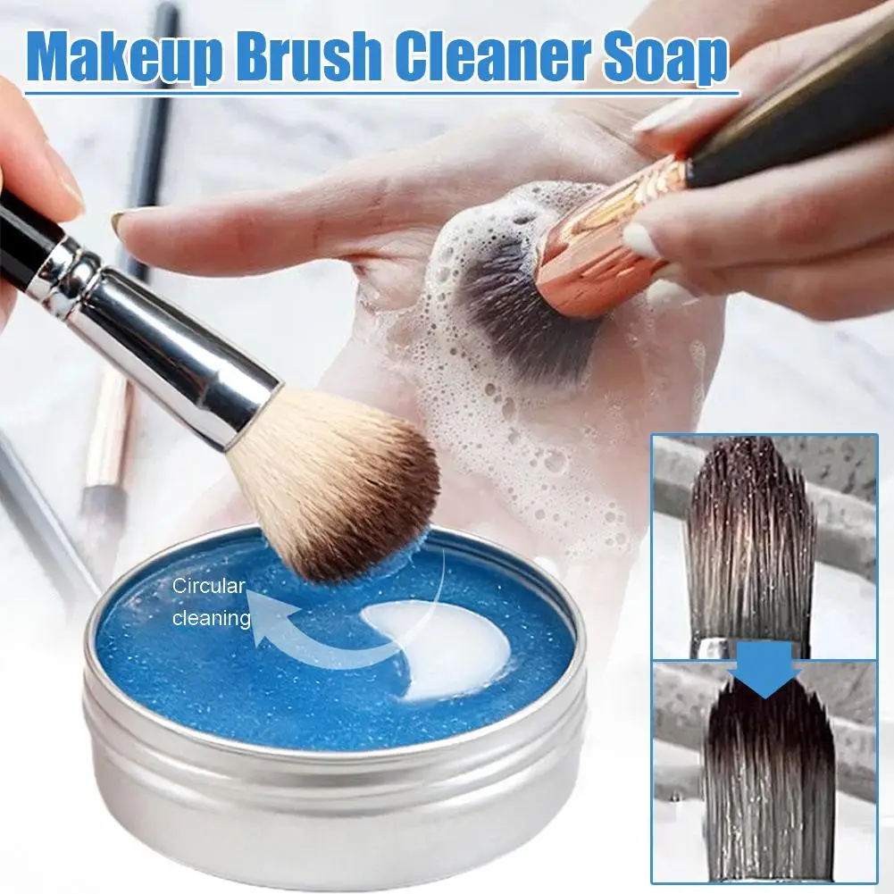 

Мыло для чистки кистей для макияжа, универсальное, для косметических инструментов, для мытья спонжей, твердое, многофункциональное