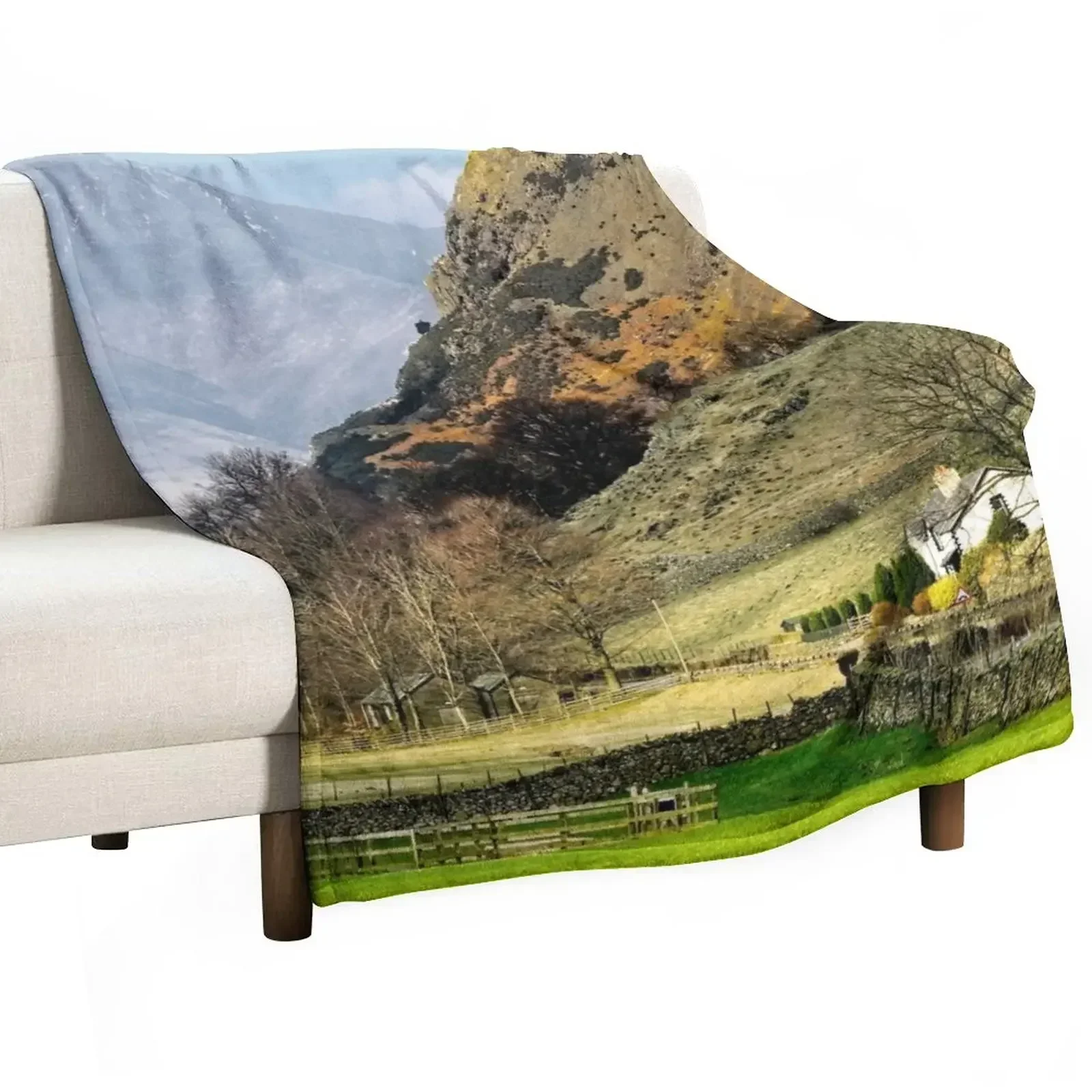 Misty Blencathra, Lake District Throw Blanket Decorative Throw Luxury St Luxury Throw Blankets