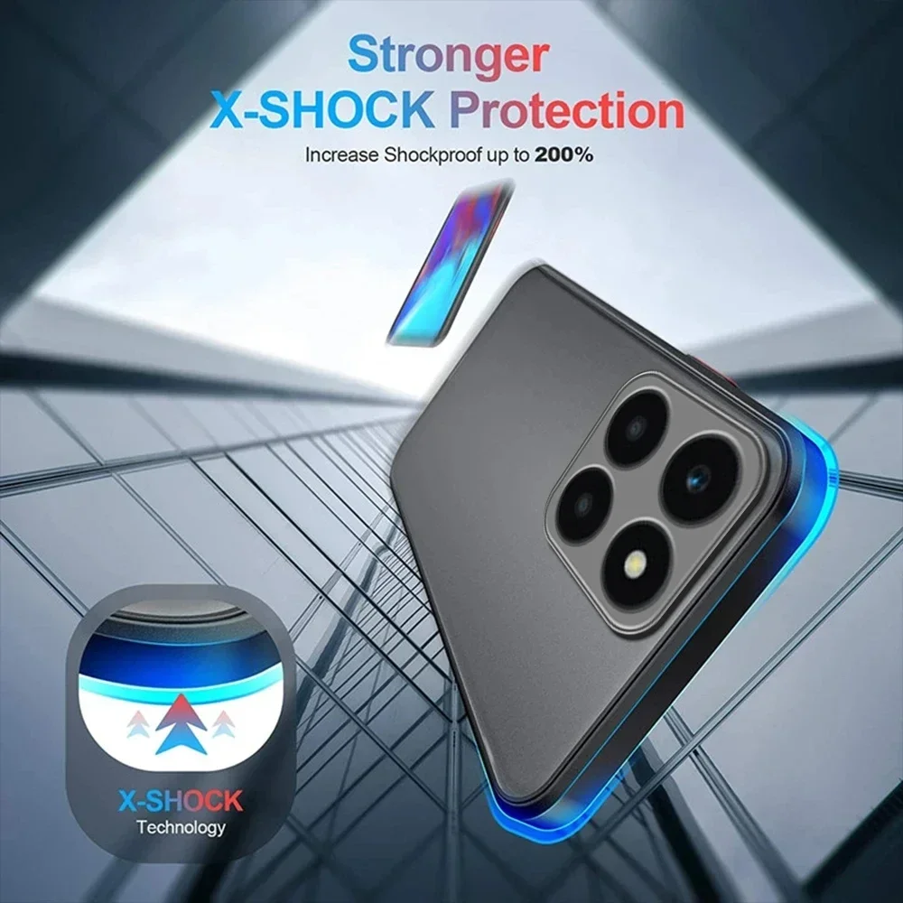 Matte durchscheinende Hartschale für Huawei Honor X8 X9B X9A X6S X6 X8b X8a X6a X6 70 90 Lite, stoßfeste Silikon-Rückseite – Detail 4