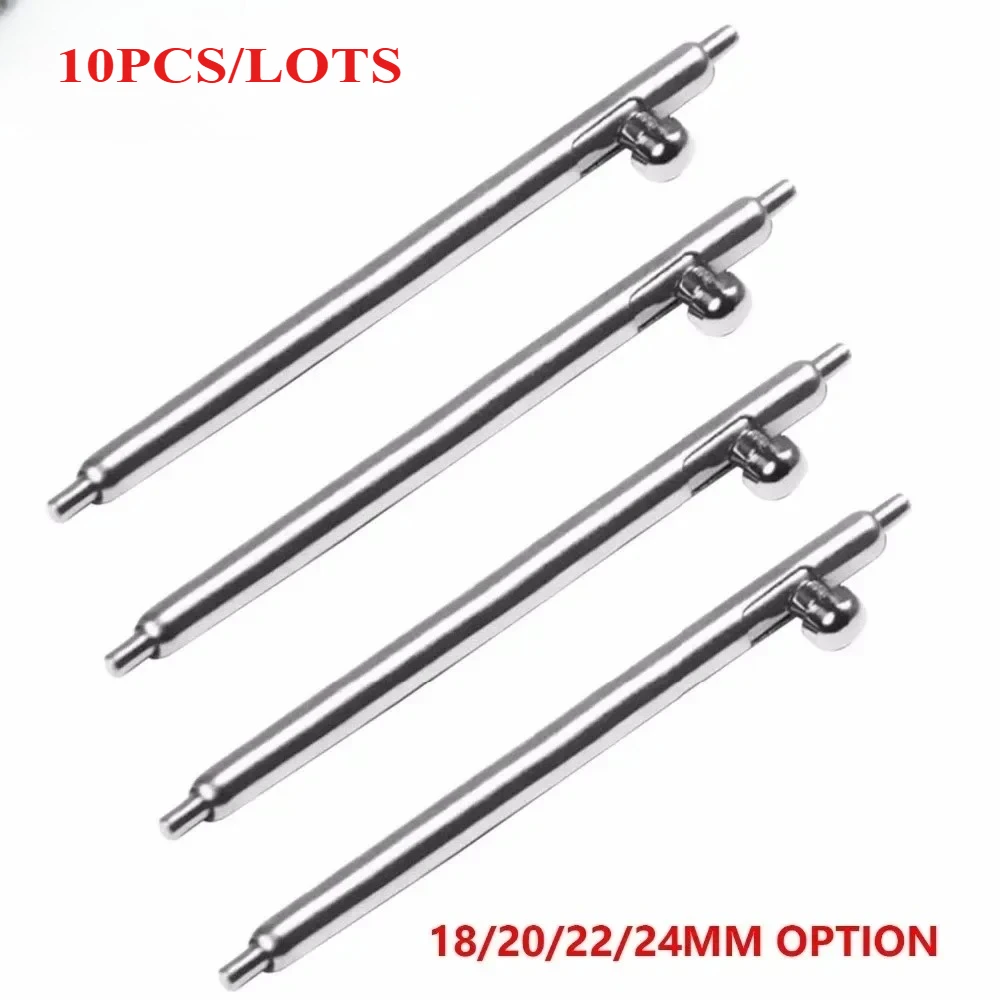18mm 20mm 22mm 24mm Quick Release Spring Bars Pins For Sumsung Gear S2 S3 Pins Watch Strap Replacement Band- 10Pcs/lot