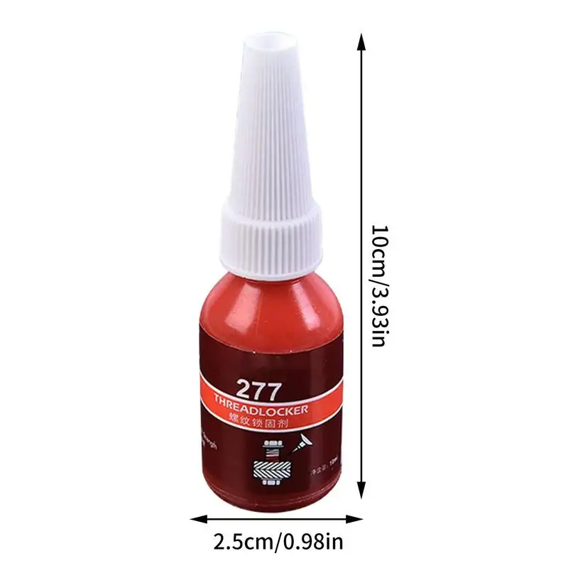 Threadlocker Loctite 277 Red Screw Glue Thread Locking Agent, Cola anaeróbica, Cola Universal Anti-Solta, 10ml