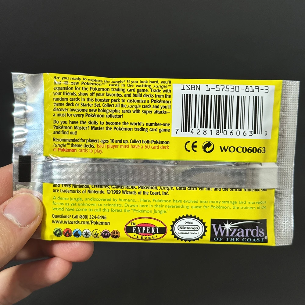 Pokémon Jungle Booster Packs TCG 1. Auflage, Proxy-Spielkarten, Flareon Wigglytuff Scyther-Packs, 1 Packung, 11 Karten, versiegelte Verpackung