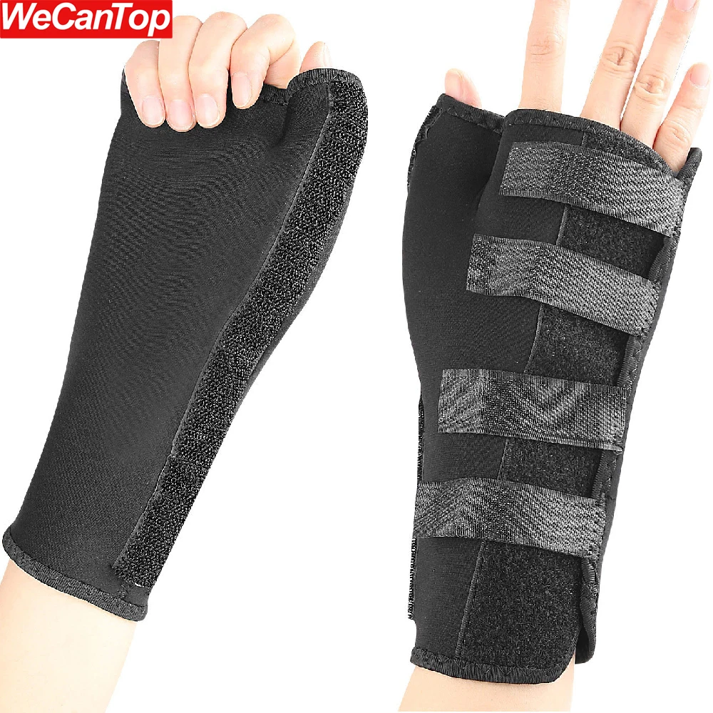 Neoprene Thumb Brace & Wrist Strap, Adjustable Aluminum Plate Support, Pressure-Boosting Wrist Band for Sports Protection