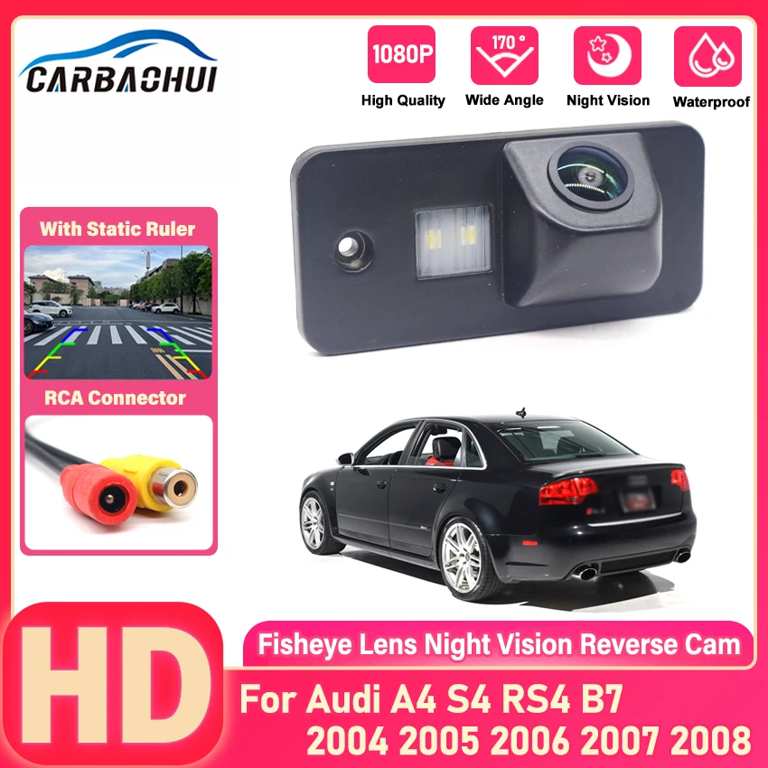 HD CCD Night Vision High Quality RCA Backup Rear View Camera For Audi A4 S4 RS4 B7 2004 2005 2006 2007 2008 License Plate Camera
