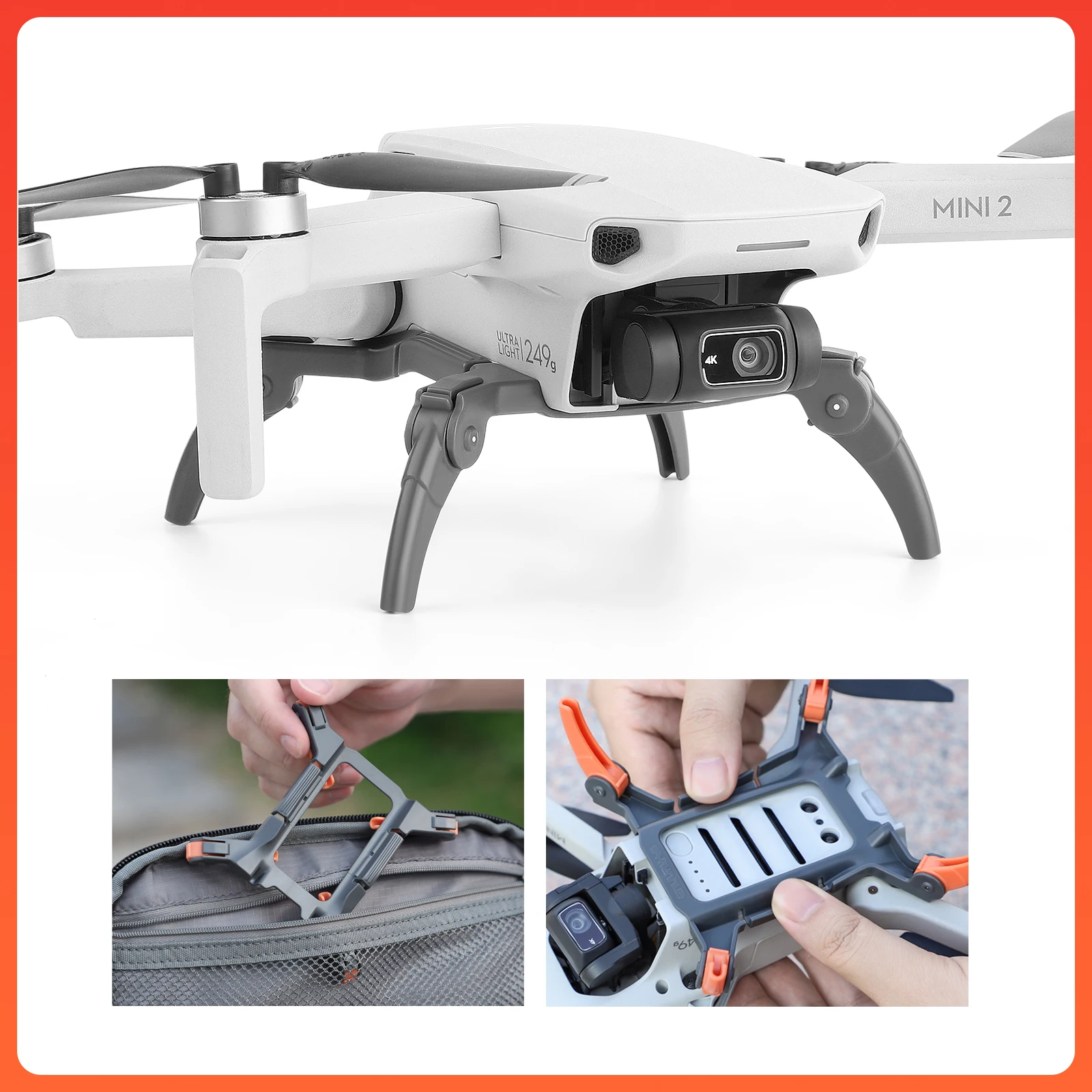 Foldable Landing Gear for DJI Mini 3 Pro Extension Support Legs Extender Protector DJI Mavic 3 Mini 2/SE/Air2S Drone Accessories