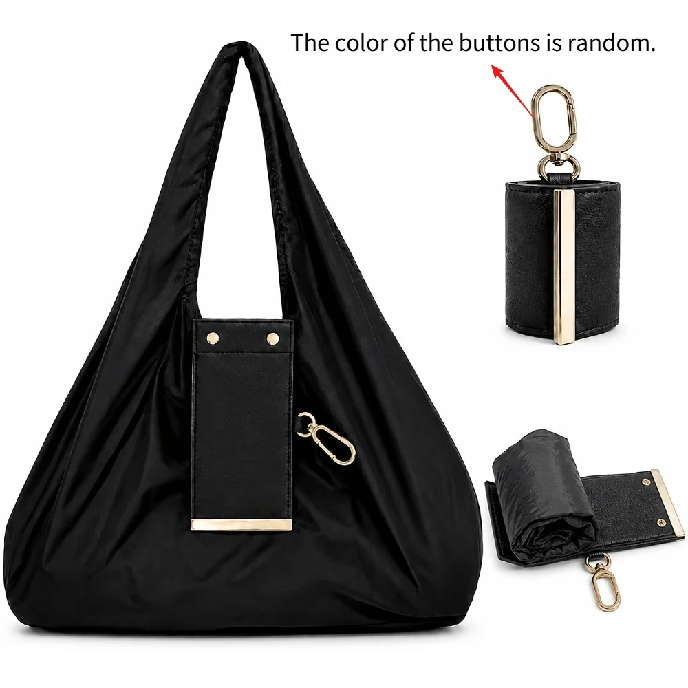 Tote Bag Foldable Large Capacity, Lightweight Women's Shoulder Handbag, Reusable Shopping Bag for Travel