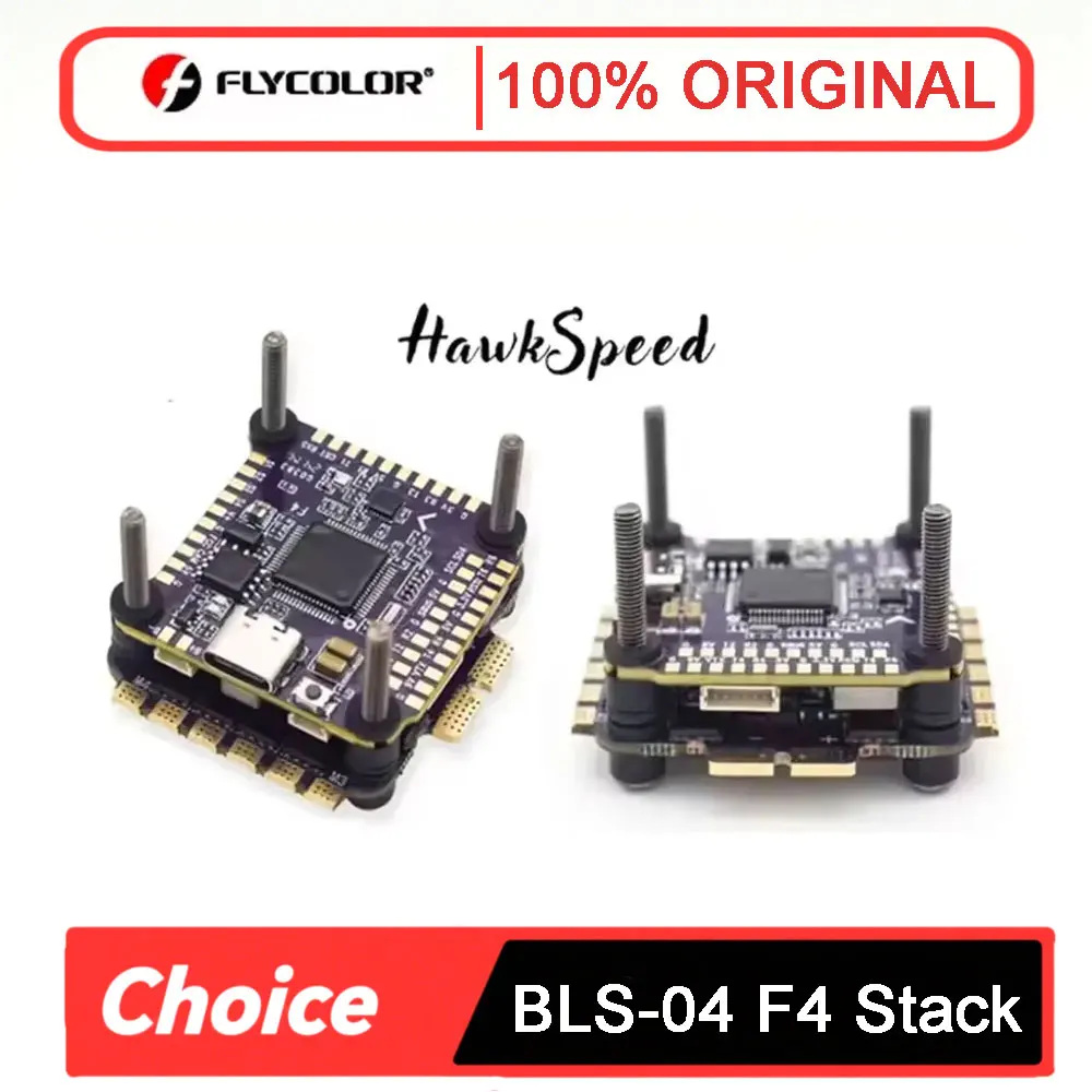 Flycolor Raptor BLS-04 F4 Tower/Stack 3V 5V 9V 50MHZ FPV Flight Controller 55A 65A 4-IN-1 ESC 3-6S Stack  Acessorios RC