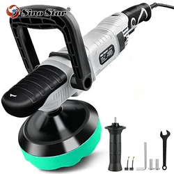 Car Buffer Polisher Machine For Detailing 6 Variable Speeds 1200W 3000RPM RO Polisher with D-Handle&Side Handle 6 Inch Plate