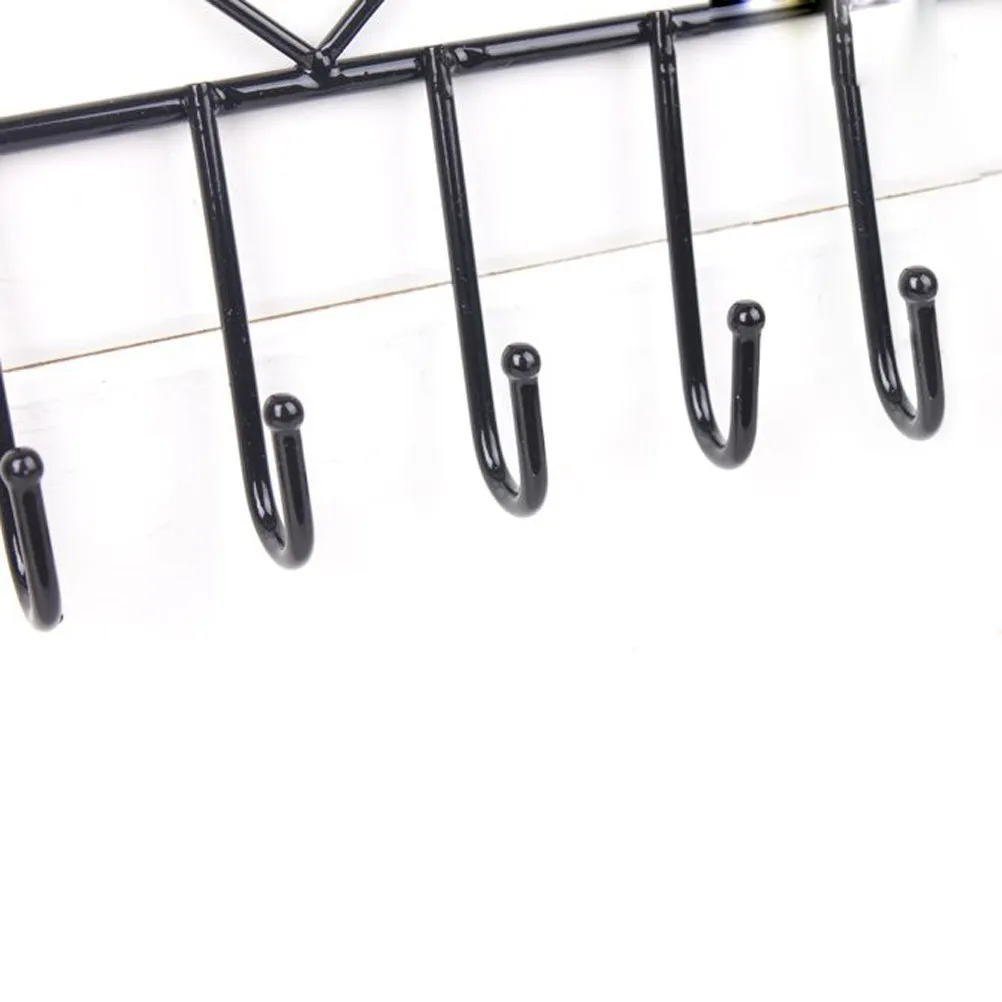 

Bronze Heart Shape Wall Mount Jewelry Display Stand Organizer 28 Holes 10 Hooks Metal Holder for Earrings Necklaces Bracelets