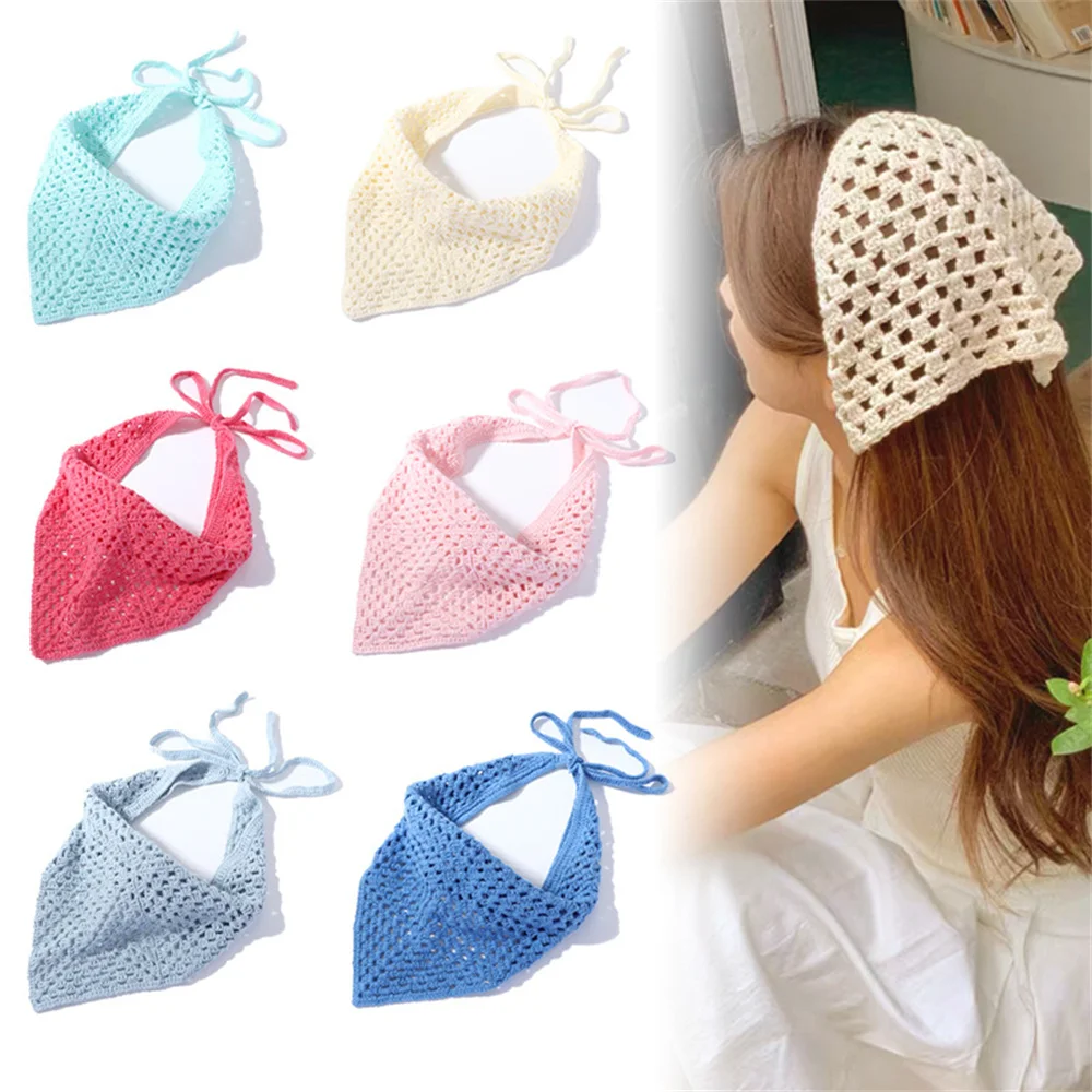 Lenço de malha artesanal para mulheres e meninas, turbante de luxo, envoltório de cabeça, elástico, bandas de cabelo esportivo, tecido feminino