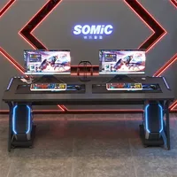 Modern Simple Double Desktop Computer Desks Home Bedroom Writing Desk Internet Cafe Gaming Tables Computer Table and Chair Set P