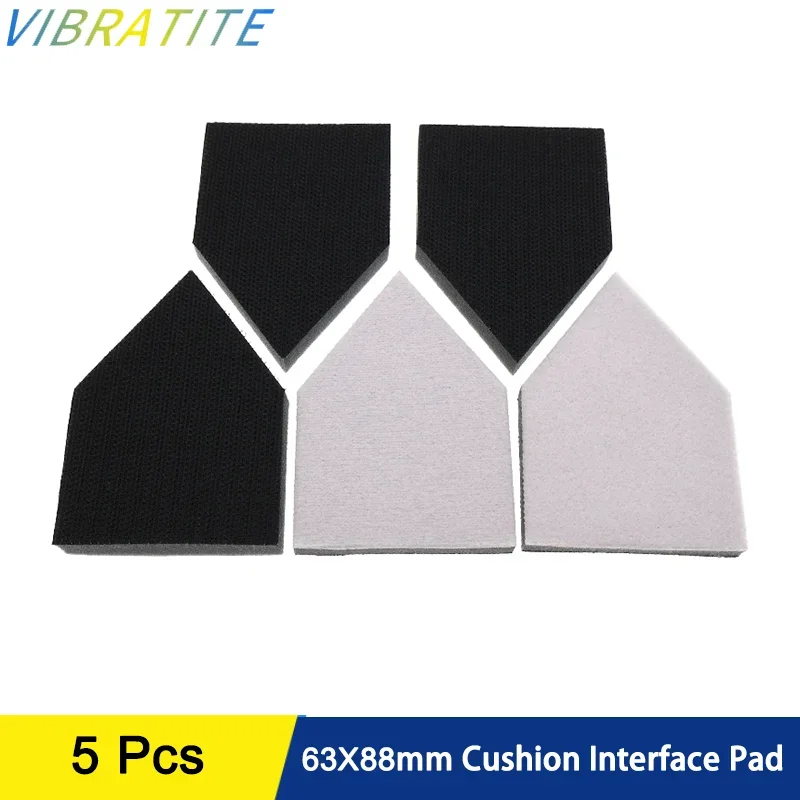 

63*88mm Hook and Loop Soft Sponge Cushion Interface Pad 5 Pcs Sanding Sander Backing Pad for Automotive Woodworking Polishing