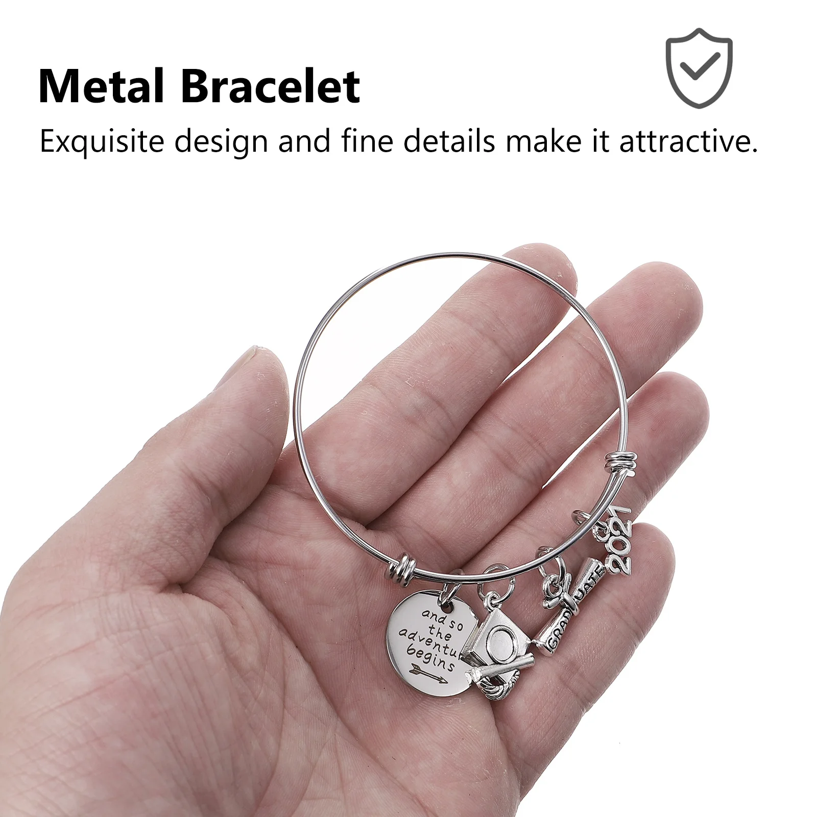 

1Pcs Engraved Titanium Steel Graduation Bracelet Fashion Jewelry Gift for Teacher Graduation Party Gift Classmate