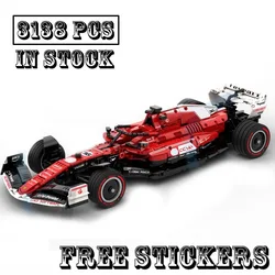 New MOC-161909 SuperSF-23 Las Vegas GP Livery 1:8 Scale SuperRace Car Model Buiding Creators Block Bricks Toys Birthday Gifts