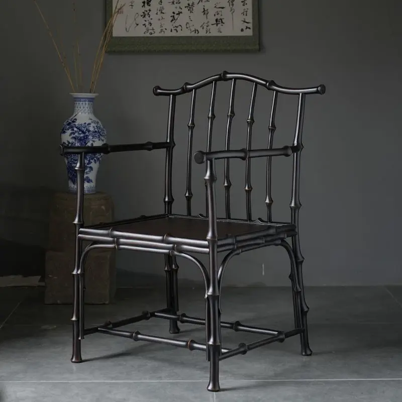 Poltrona de bambu Cadeira Zen, cadeira de meditação antiga chinesa