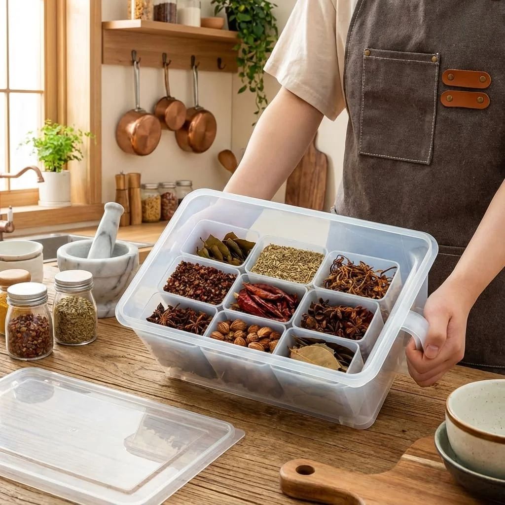 

Kitchen Spice Storage Box Damp Proof Sed Sichuan Peppercorns Cassia Bark Le Food ade Dry Goods Flavoring Household