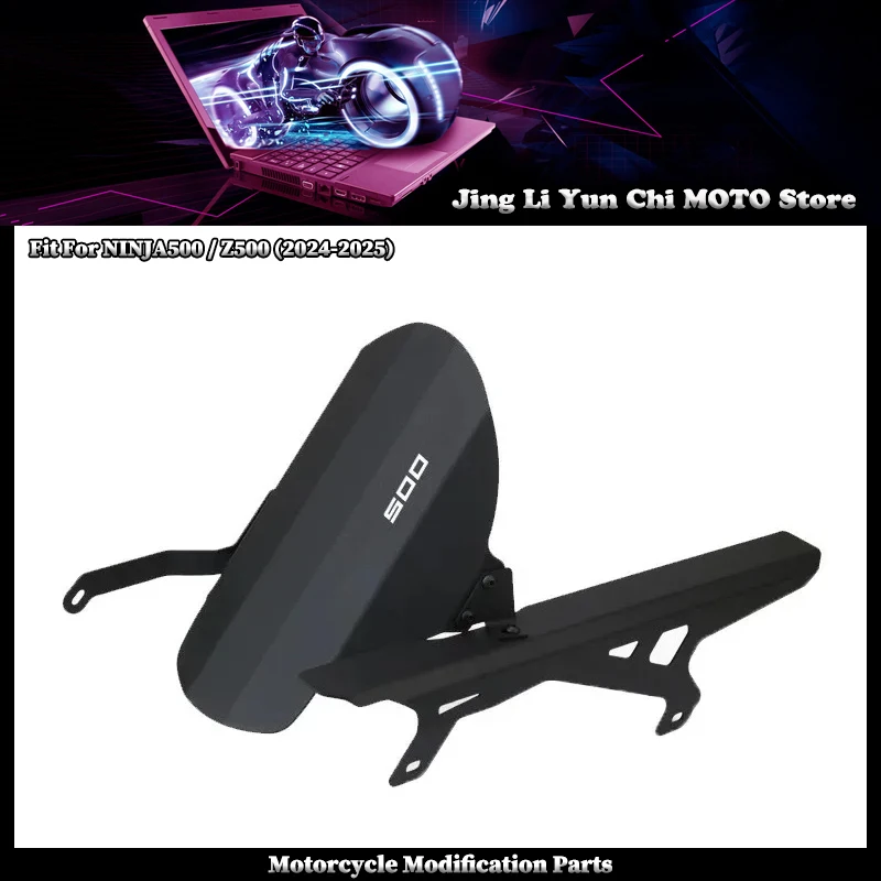 Fit For KAWASAKI Ninja NINJA500 Z500 2024-2025 Motorcycle Accessories Rear Fender Mudguard Wheel Hugger Splash Guard CNC Bracket