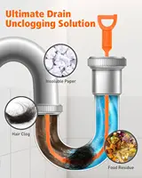 Drain Clog Remover Pipe Cleaner Drain Cleaner Dehairer Hair Drain Unclogger Pipe Cleaning Tool for Bathroom Sinks Shower Bathtub 2