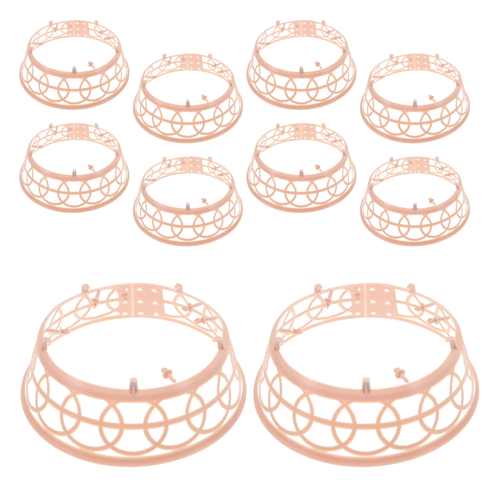 

10 Pcs Cap Ring Fixing Frame Cycling Headgear Hat Insert Lining Ball Shaper Plastic Bump Caps Baseball Inserts
