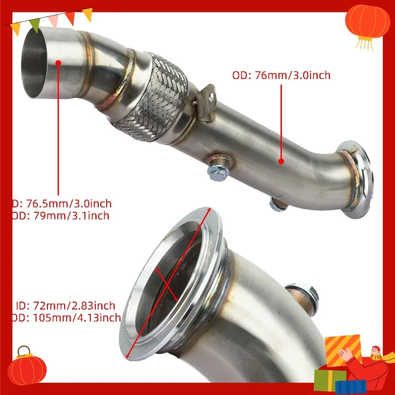 Automotive Exhaust Manifold for 2011 N55 535i F10 640i 740Li downspout