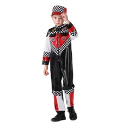 Child Race Car Driver Halloween Role-Playing Costume Kids Racer Uniform Fancy-Dress Ideas Birthday Gift And Party