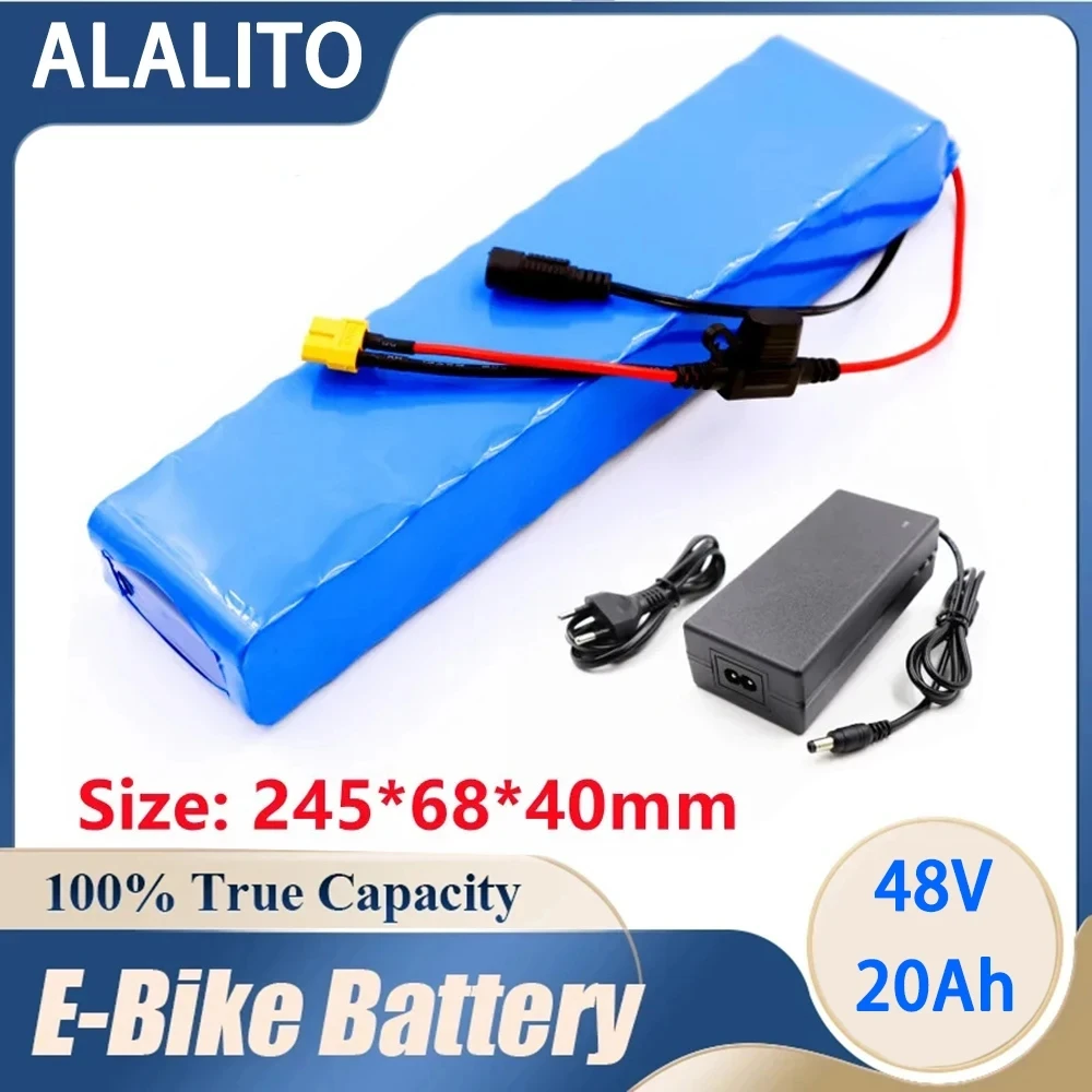 

48V 20Ah 18650 Lithium Battery Pack 13S2P 800W High Power Battery 54.6V 20000mAh BMS XT60