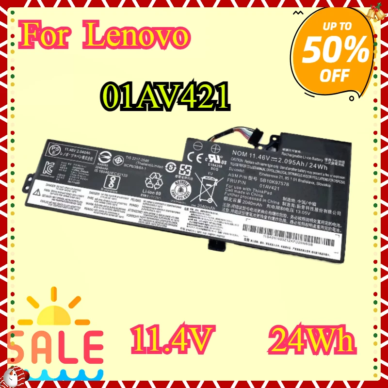 

New 01AV421 Laptop Battery For Lenovo ThinkPad T470 T480 A475 A485 TP25 01AV419 01AV489 SB10K97577 SB10K97578 97576 01AV420
