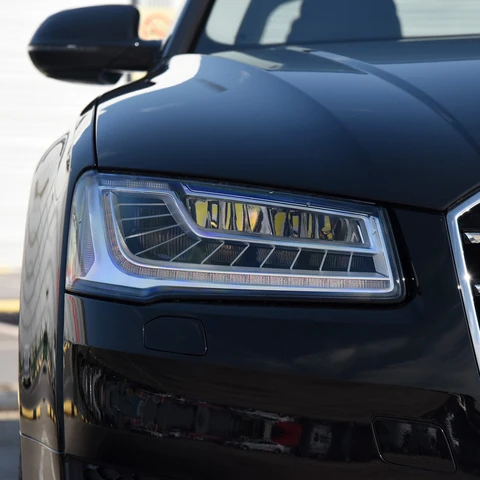Для Audi A8 D4 2014 2015 2016 2017, прозрачная крышка фары, корпус абажура, чехол из плексигласа, замена оригинальных линз