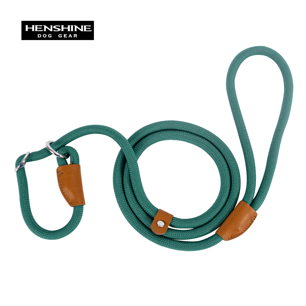 Bequemes langlebiges Nylon-Rutsch seil bestes Hunde leinen halsband verstellbare Gleit verschluss schlaufe mittlere bis große Leine für Hunde haustiere – Detail 9