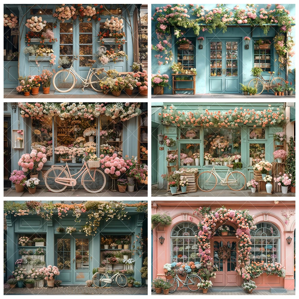 Boho Bloemist Fiets Kleurrijke Bloemen Volwassen Bruiloft Kid Verjaardagsfeestje Achtergrond Aangepaste Kinderkamer Foto Poster Decor Muur Achtergrond